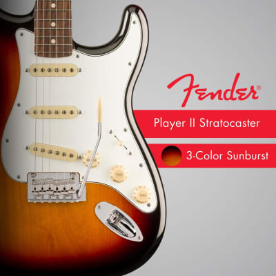 Fender Player II Stratocaster 6-String Right-Handed Electric Guitar with Alder Body, Maple Neck, and Rosewood Fingerboard (3-Color Sunburst) image 2
