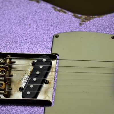 Fender Telecaster American Performer Relic 2019 Lavander Purple Sparkle Duncan Tele Stack image 2
