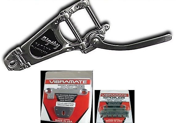 NEW - Bigsby B7 & Vibramate V7 Mount Kit - POLISHED ALUMINUM