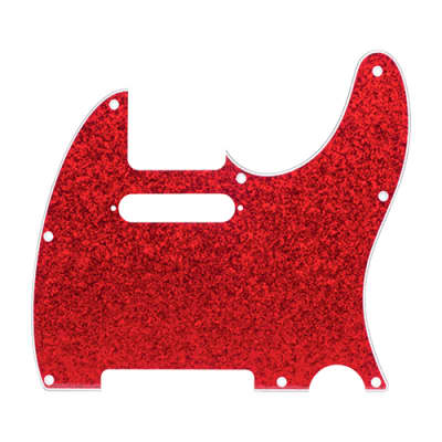 D'Andrea 4-Ply 8-Hole Telecaster Pickguard Red Sparkle for sale