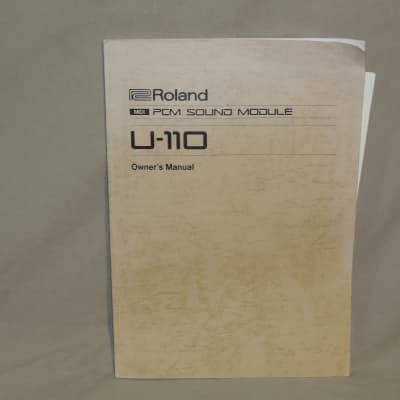 Roland U-110 Owner's Manual [Three Wave Music]