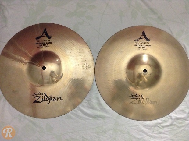 Zildjian 14" A Custom Projection Hi-Hat Cymbals (Pair) 1997 - 2009 image 1