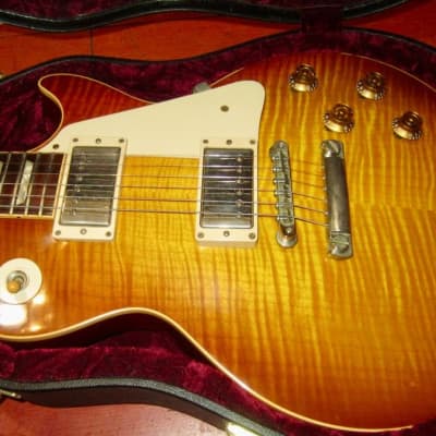 2008 Gibson  Custom Shop Les Paul R8 Re-Issue Chambered (1958 reissue) Sunburst image 8