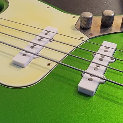 MJT Jazz Bass 2024 - Light Relic Green Sparkle - Lollar pickups - Fender MIJ neck for sale
