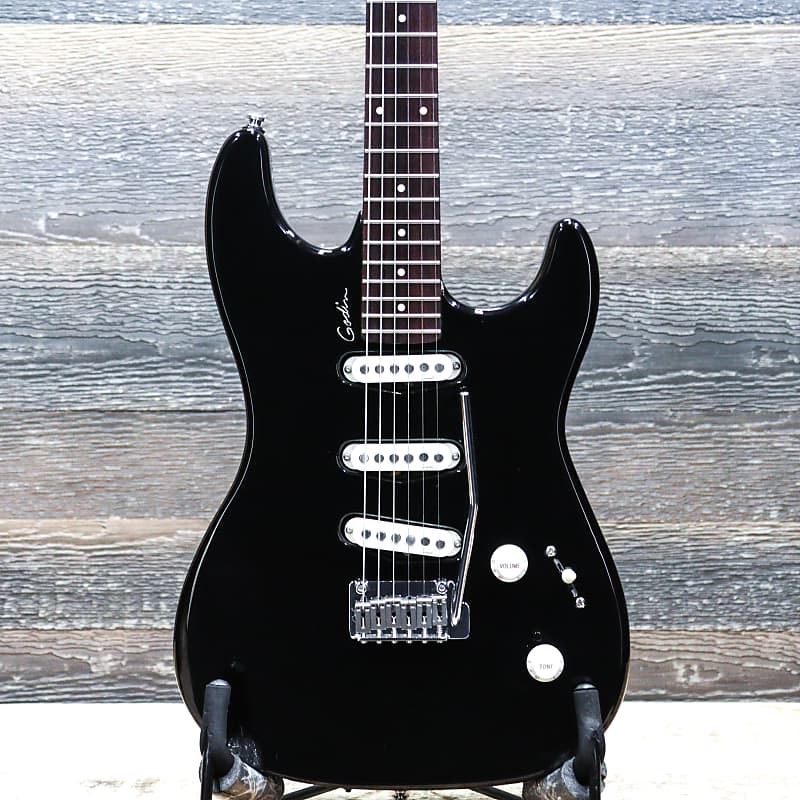 Godin Progression Performance Series Black High Gloss Electric Guitar w/Bag image 1