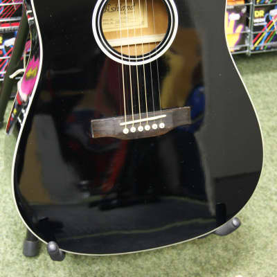 Ashland SD80 (By Crafter) steel acoustic dreadnought guitar in black finish image 6