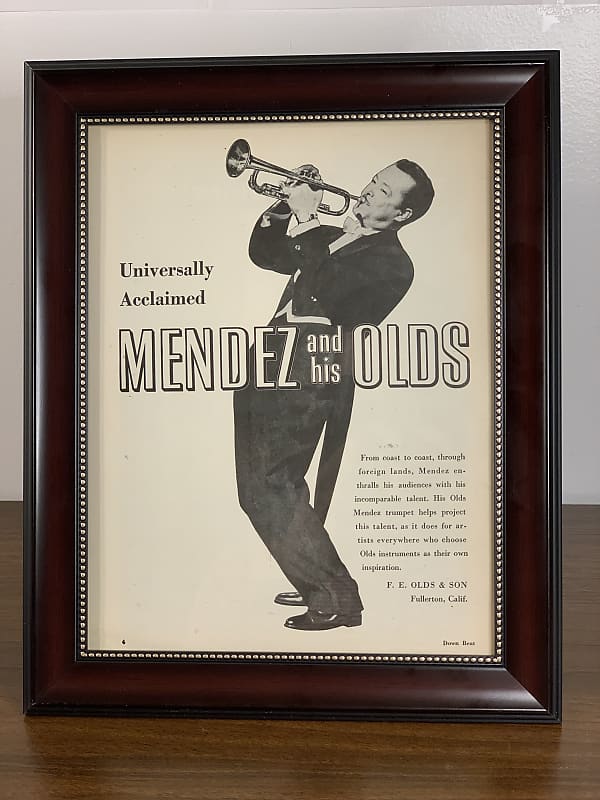 1957 Olds Horns Promotional Ad Framed Rafael Mendez Olds | Reverb