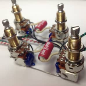 Gibson Les Paul push/pull wiring harness 21 tone Jimmy Page LONG shaft image 18