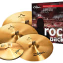 Zildjian A Rock Pack Cymbals 14" Mastersound Hi Hats,  17" 19" Crash & 20" Ride