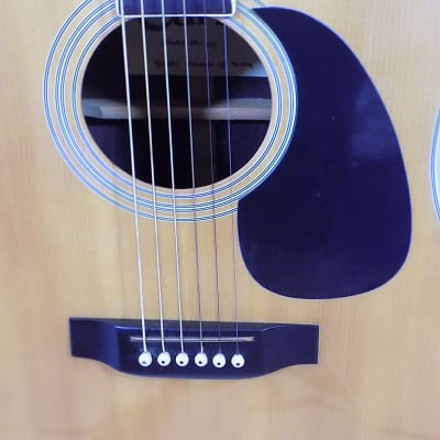 Carlos Model 260 Acoustic Dreadnought Guitar /  Hard Case / Good to VG Condition / Vintage Korean image 5