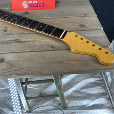 Real Life Relics Curly Flame Maple Stratocaster® Style Neck 21 Fret SMRFV21 #5