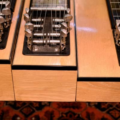 RARE 1959 Gibson Console Grande CG-523 Triple Neck steel 1 of 37 Natural Oak With OHSC Free Shipping image 5