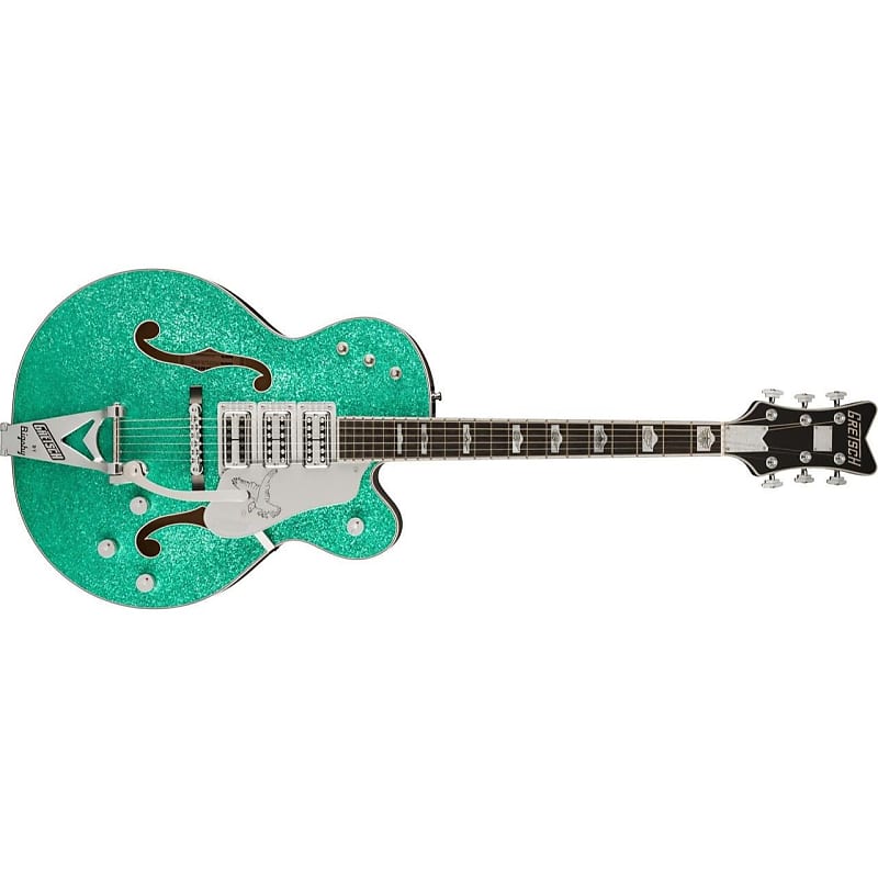 [PREORDER] Gretsch G6136T Kenny Falcon II Electric Guitar w/String-Thru  Bigsby, Early Summer Green Sparkle