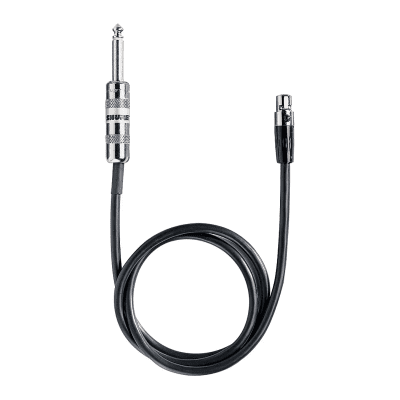 Shure WA302 1/4" Straight TS to 4-Pin Mini Connector Instrument Cable - 2.5'