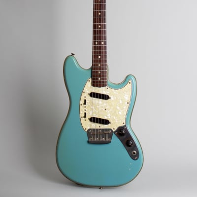 Fender  Duo-Sonic II Solid Body Electric Guitar (1966), ser. #145972, original grey hard shell case. image 1
