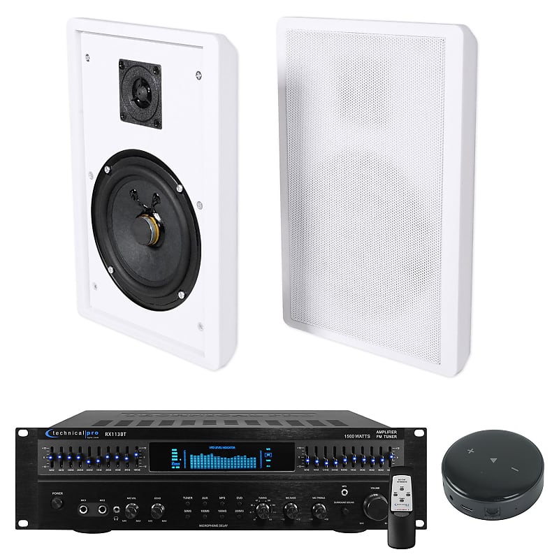 Technical Pro RX113BT Home Theater Amplifier+Wifi Receiver+4 White