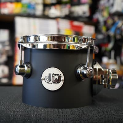 DW Design Series 6" Pure Maple Shell Tom - Black Satin Finish | 5x6" image 5