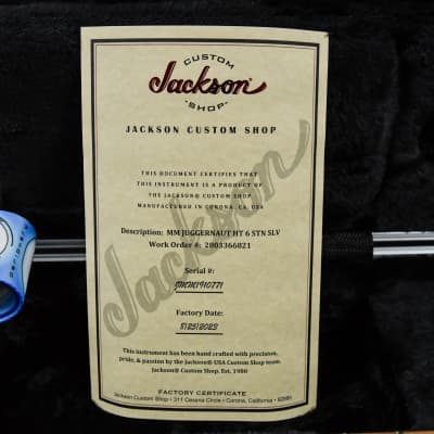 Jackson Custom Shop USA Misha Mansoor Signature Juggernaut HT6 Satin Silver (JMM1910771) image 6