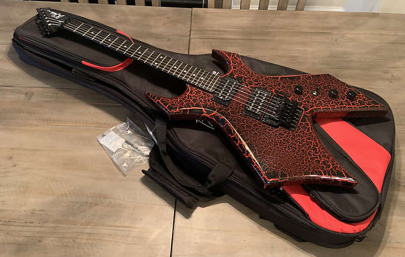 BC Rich USA Custom Shop Limited Edition Stranger Things Eddie's NJ  Warlock Electric Guitar Replica in Relic Crackle - Andertons Music Co.