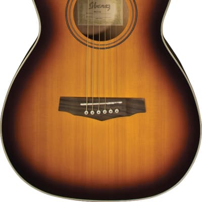 Ibanez PN15BS Parlor Acoustic Guitar, Brown Sunburst Finish image 2