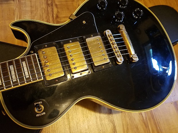 Greco Les Paul Custom 3 Pickup Vintage Japan Made Lawsuit EG-600 Black  Beauty Gibson Bridge