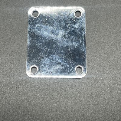 Used Squier by Fender  Chrome Neck Plate part for guitar image 4