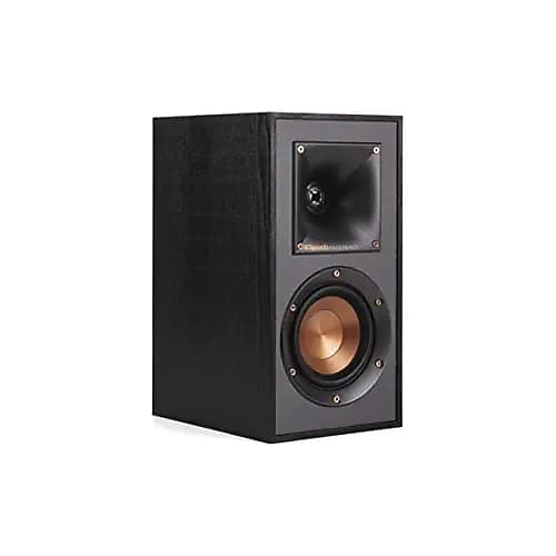 Klipsch R-41M Powerful Detailed Bookshelf Home Speaker Set of 2 Black  			