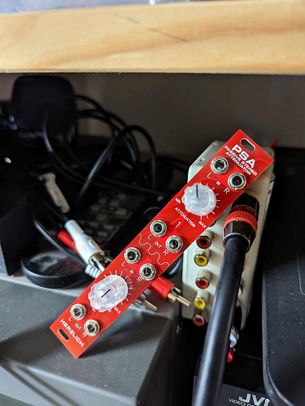 Herzlich Passive Stereo Attenuator 4hp Herzlich PSA Reverb