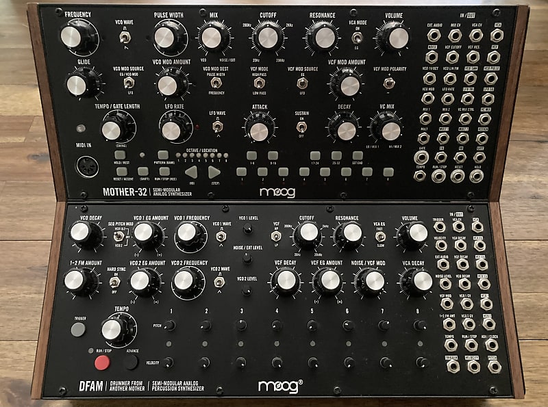 Moog Mother-32 & DFAM with Rack Kit