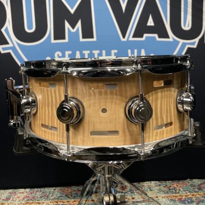 Russ McKinnon's, DW 14x6" Randall May/DW EQ Snare Drum 2005 - Natural Maple Oil image 5