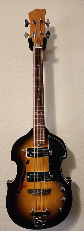 Teisco (?) Violin Sub Short Scale Bass 1960s-1970s - Sunburst image 1