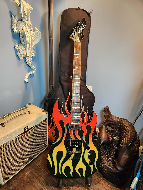 B.C. Rich Torchy 2002 - Flame 'Hot Rod' Graphics On Black | Reverb