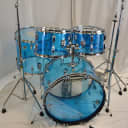 Ludwig 14x22/16x16/9x13/8x12/5x14" Vistalite Drum Set - 70s Blue - 1 Owner Original Hardware!