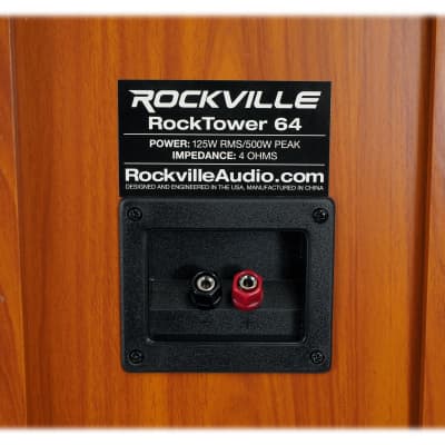 (1) Rockville RockTower 64C Classic Home Audio Tower Speaker Passive 4 Ohm image 11