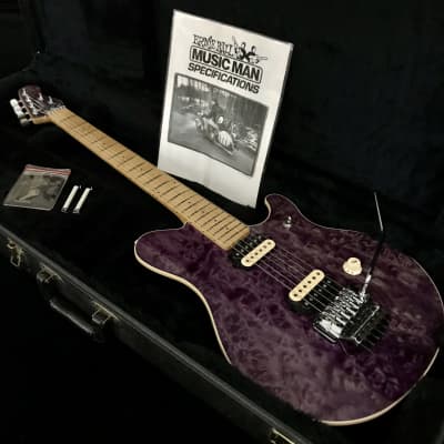Ernie Ball Music Man EVH - Eddie Van Halen Signature Guitar | 1995 Trans Purple Quilt Maple =\//-/= image 17