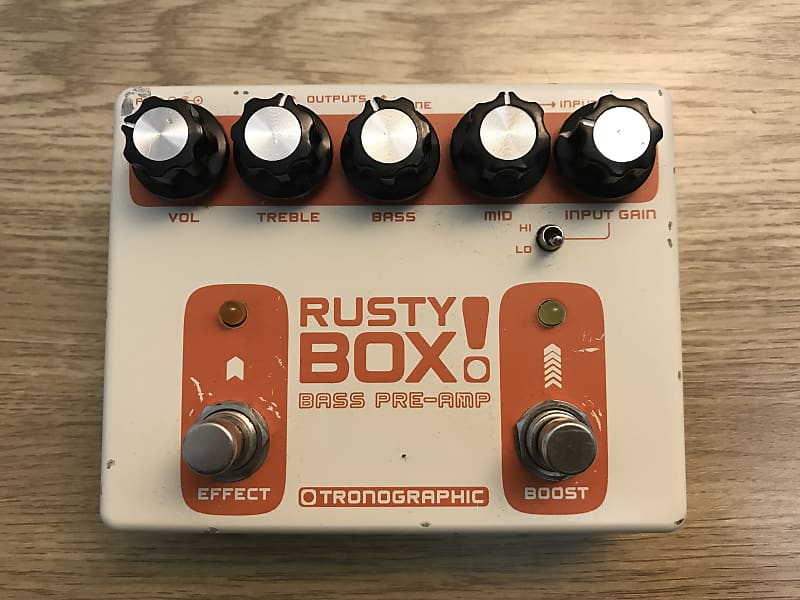 Tronographic Rusty Box Bass Guitar Pre-Amp Effect Pedal | Reverb