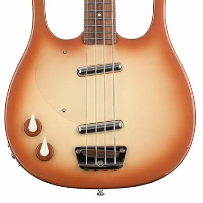 Danelectro Longhorn Bass Guitar, Copper Burst image 3