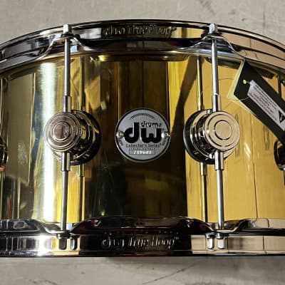 DW 6.5" x 14" Collector's Series Bell Brass Snare Drum - Polished Brass w/ Nickel Hardware image 1