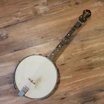 Lyon & Healy F Style 4 String Open Back Tenor Banjo Birds Eye Maple Un Cleaned But Solid for sale