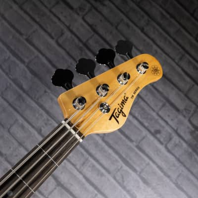 Tagima TW-73 4-String Fretless Electric Bass Guitar (Sunburst) image 4