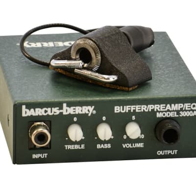 Barcus Berry 3110 Clamp-on Violin Bridge Piezo Pickup with Preamp image 1