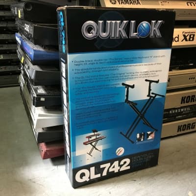 Quik Lok SL913BK - Supporto per Tastiera Nero Metallizzato