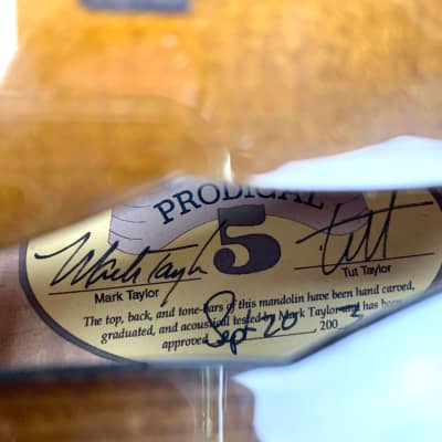 Crafters of Tennessee, Tut Taylor/ Lloyd Loar  Prodigal 5 A-Mandolin 2003 Vintage Sunburst W OHSC image 2