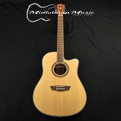Washburn WD7SCE-A Acoustic/Electric Guitar - Natural Gloss Finish image 1