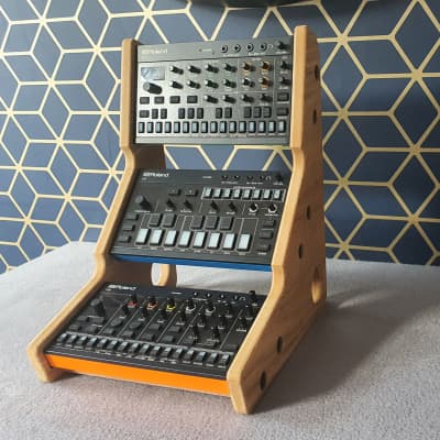 Roland Aira Compact S1 J6 T8 E4 - Oak Veneer Triple Stand from Synths And Wood image 5