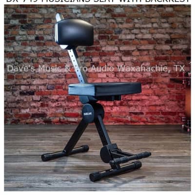QUIK LOK DX749 Deluxe Height Adjustable Musician's Stool w/  Adjustable Backrest & Footrest image 1