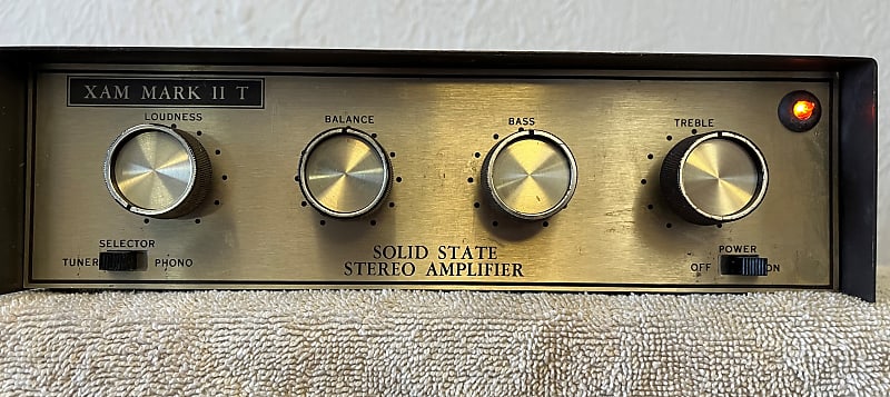 Vintage Portable XAM Mark II T Solid State Stereo Amplifier-Tuner/Phono-Tested Working 1969 - Brown/Silver image 1