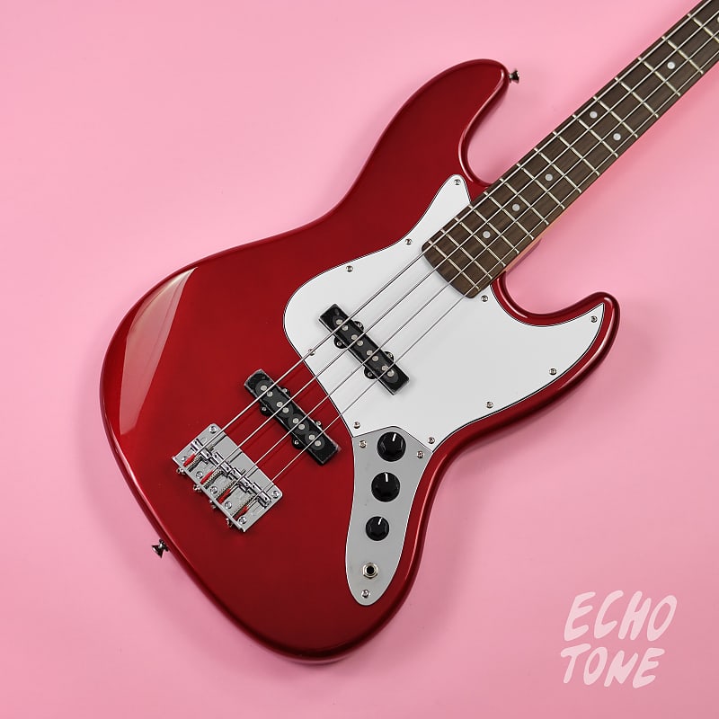 SX Standard Series Jazz Bass (Various Colours) - Candy Apple Red
