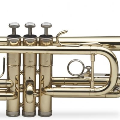 Stagg WS-TR255 Brass Body Tune C Trumpet w/Soft Case-Backpack Straps & Mouthpiece 7C Silver Plated image 3