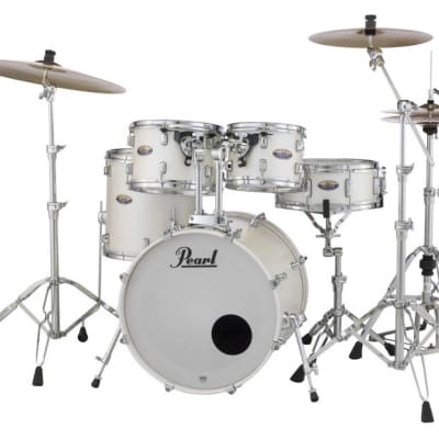 Pearl Decade Maple White Satin Pearl 20x16/10x7/12x8/14x14/14x5.5 Drums +HWP930 Hardware Pack Dealer image 3